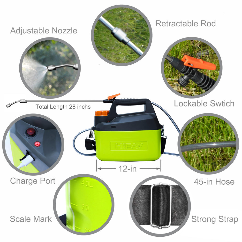 HIFAY ES4 clear 1-gallon tank and ergonomic handle for quick level checks