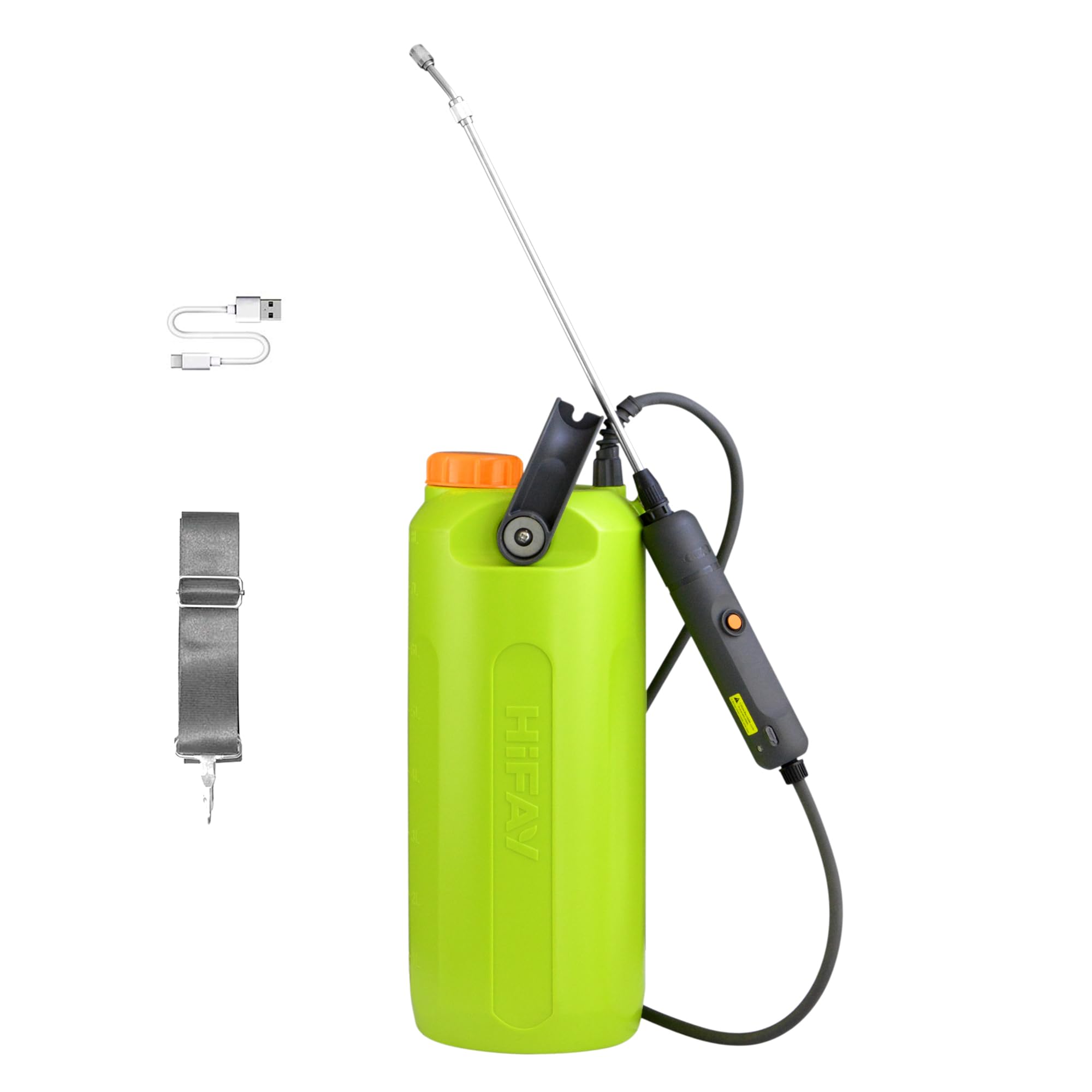 HIFAY ESX-8 front view showing tank and handle for easy carrying