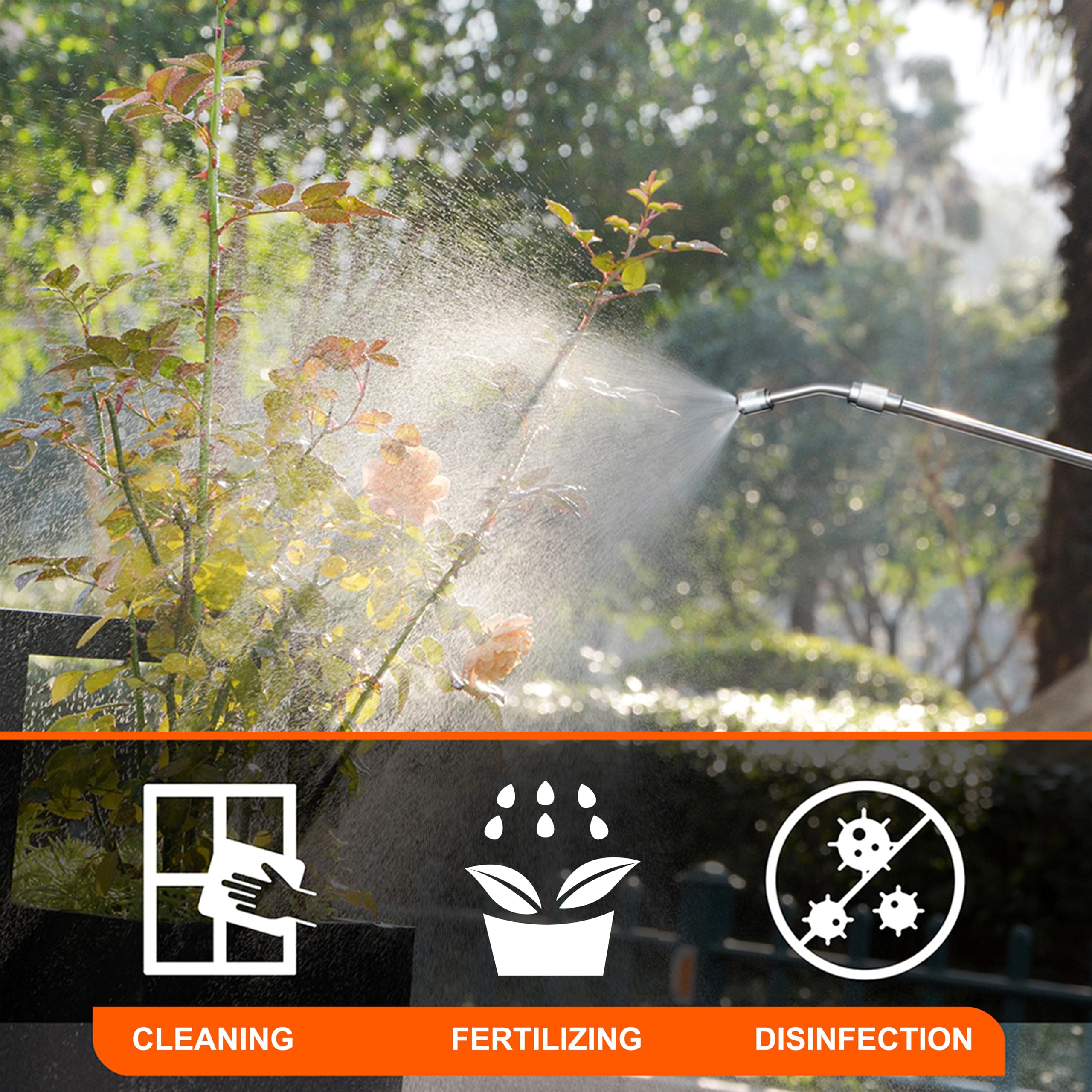 HIFAY ESX-8 being used in a garden demonstrating fast coverage