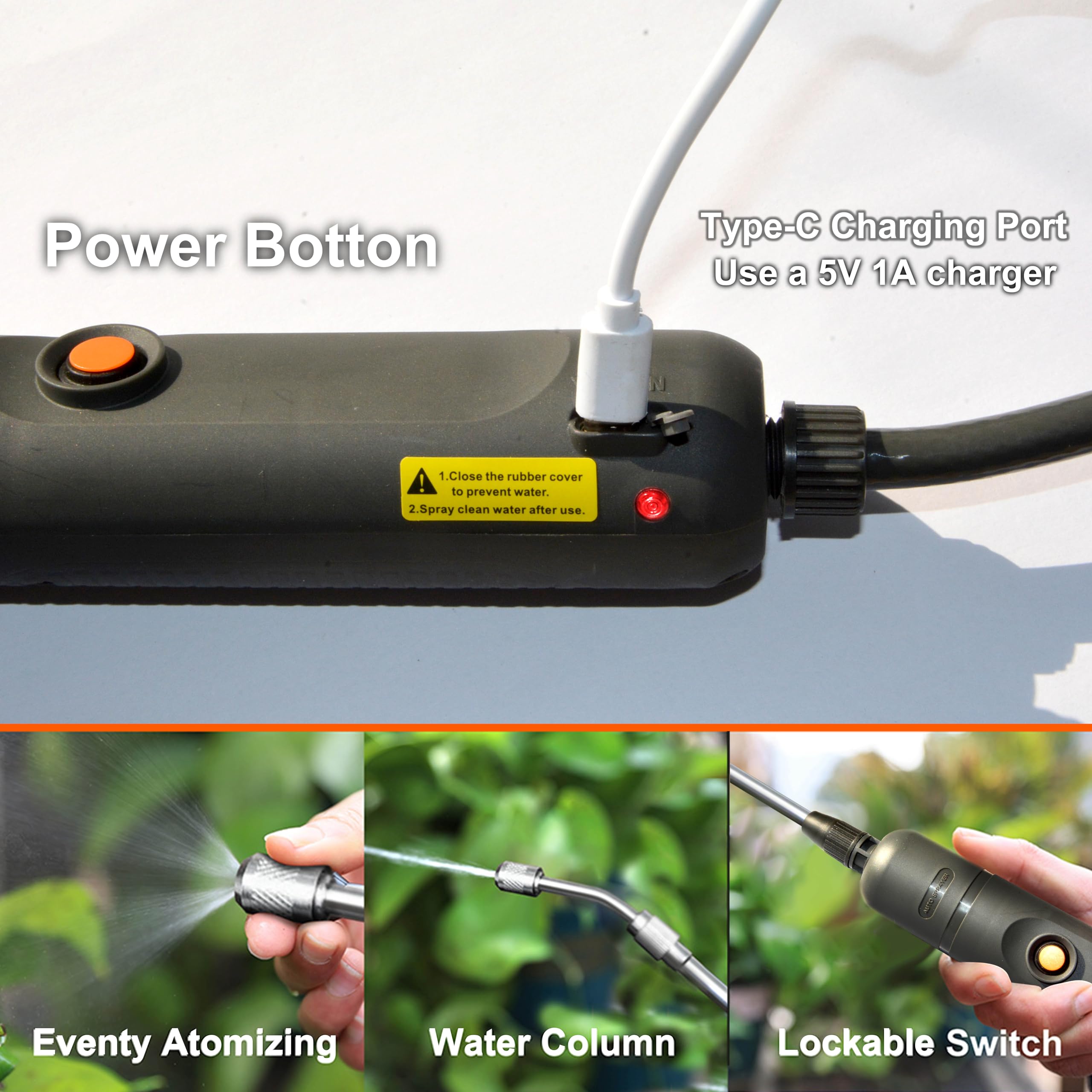HIFAY ESX-8 nozzle close-up showing adjustable tip for precise spraying