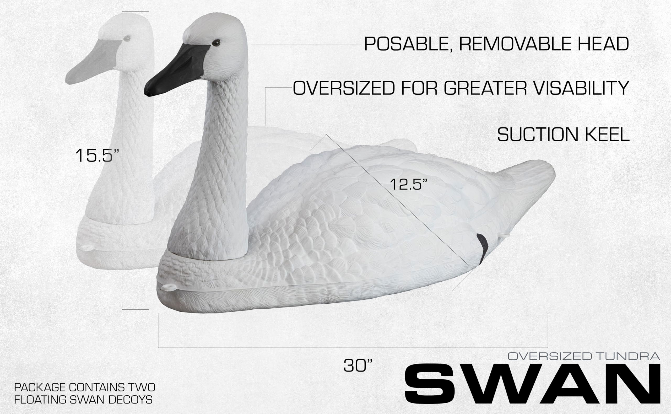 Higdon Outdoors pair placed in landscape showing decorative appeal and goose deterrent effect