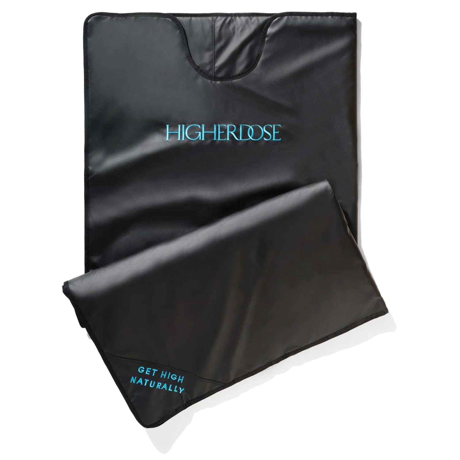 HigherDOSE blanket front view showing sleek design and easy storage benefit
