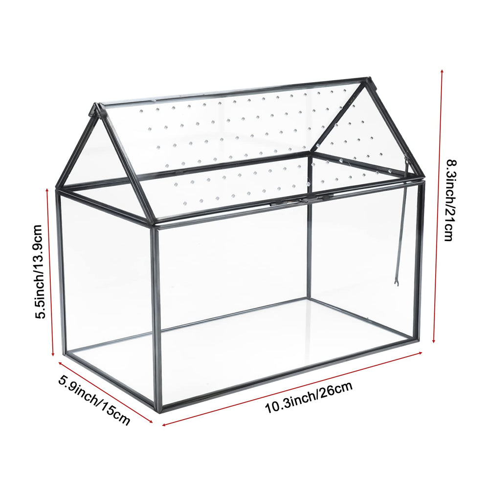 HighFree terrarium with acrylic swing lid open for easy planting access