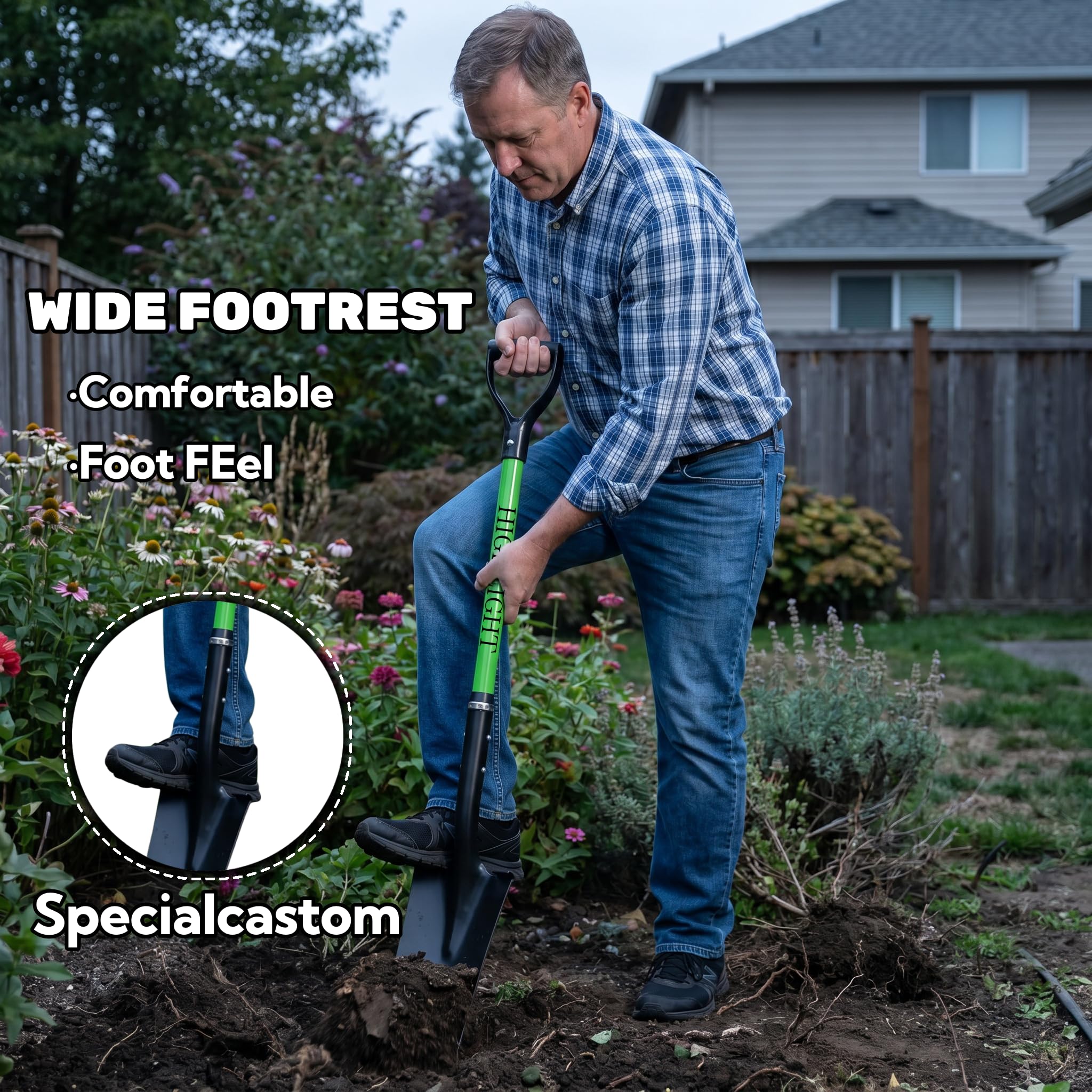 HIGHLIGHT full-length side profile demonstrating 45-inch reach and ergonomic balance