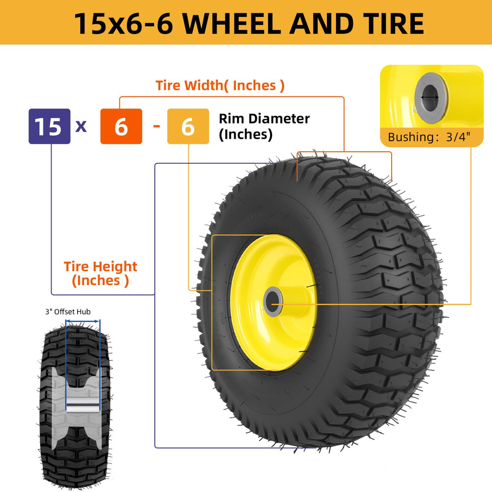 hightall close-up Turf-V tread delivering traction and lawn protection