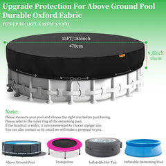 HIGHTQURO detailed shot of reinforced edge stitching showing tear-resistant seams for dependable pool coverage