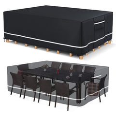 HIGHTQURO front view cover protecting full sectional set, showing clean fit and weather protection