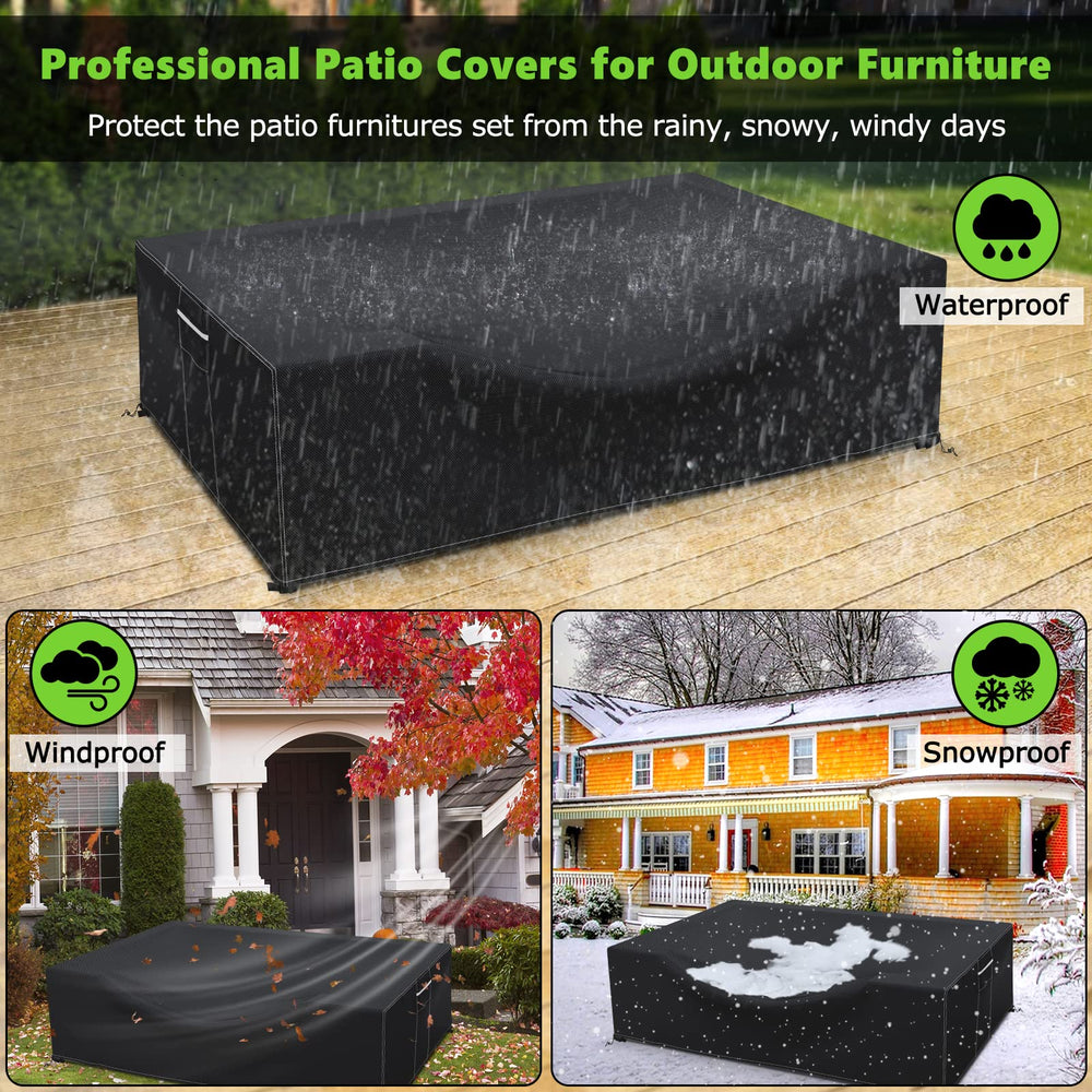 HIGHTQURO lifestyle backyard shot showing neat, protected patio set