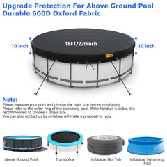 HIGHTQURO wind ropes and Velcro securing cover against strong gusts