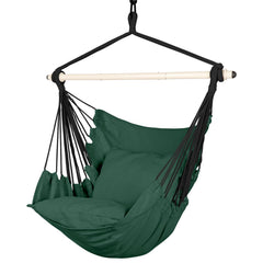 Highwild front view hammock chair showing full seat and bar for comfortable lounging
