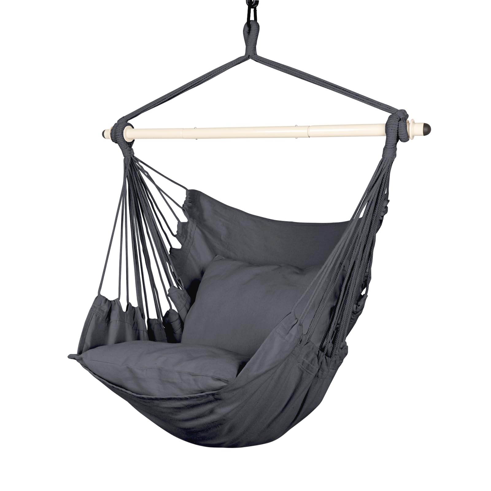 Highwild hammock chair front view showing seat and cushions for comfortable lounging