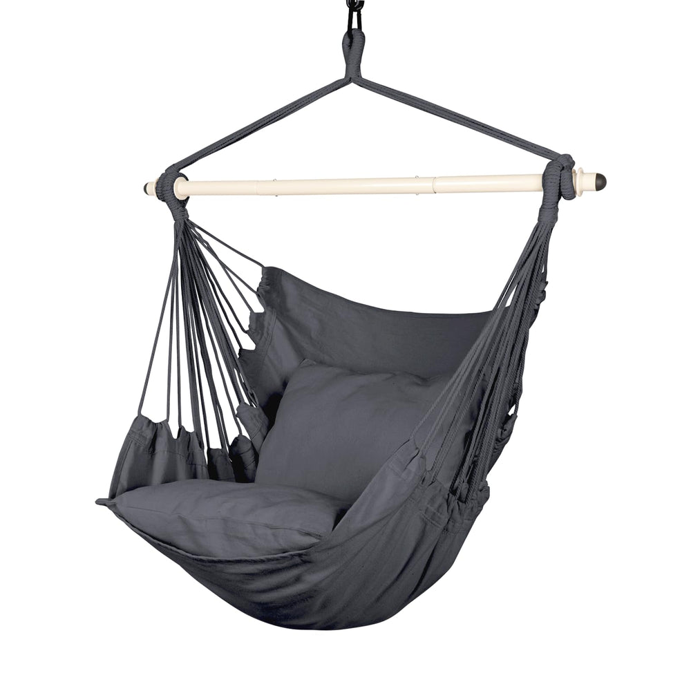 Highwild hammock chair front view showing seat and cushions for comfortable lounging