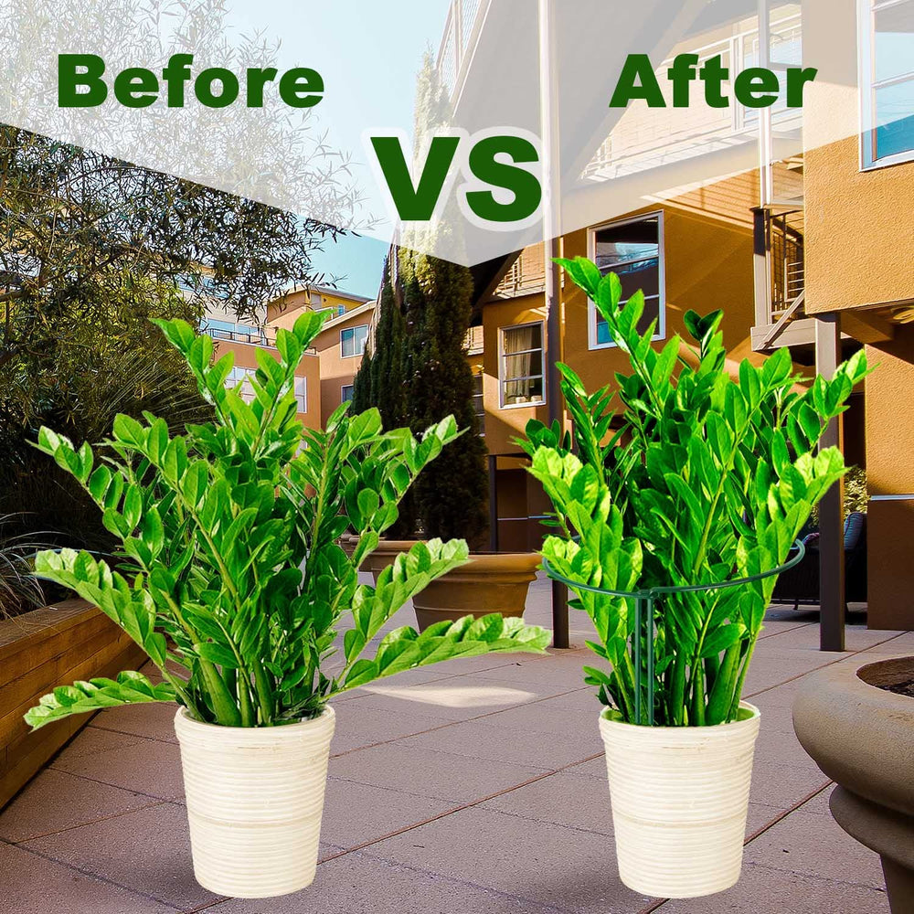 HiGift used in a container garden offering tidy support and space-saving benefit