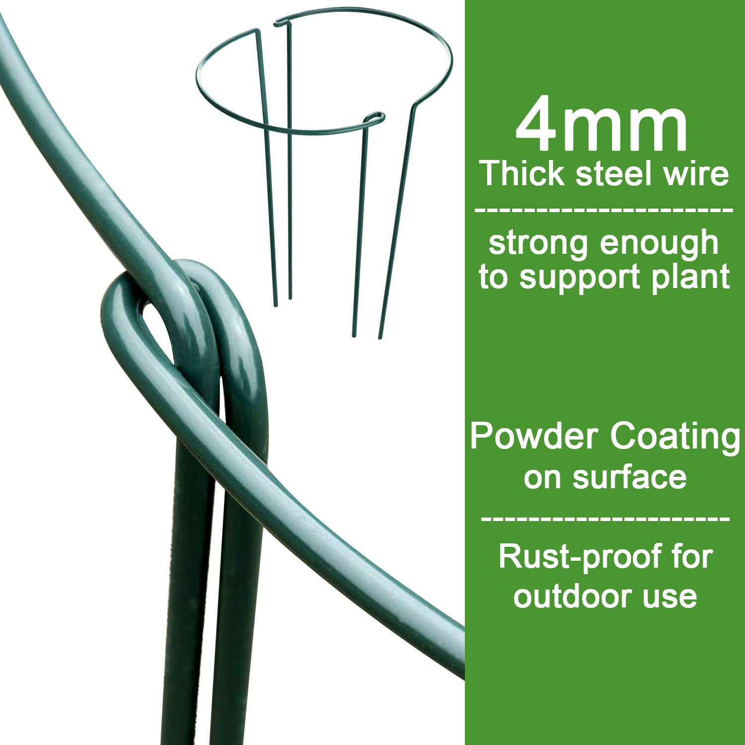 HiGift linked supports forming a larger ring to support bushy perennial growth