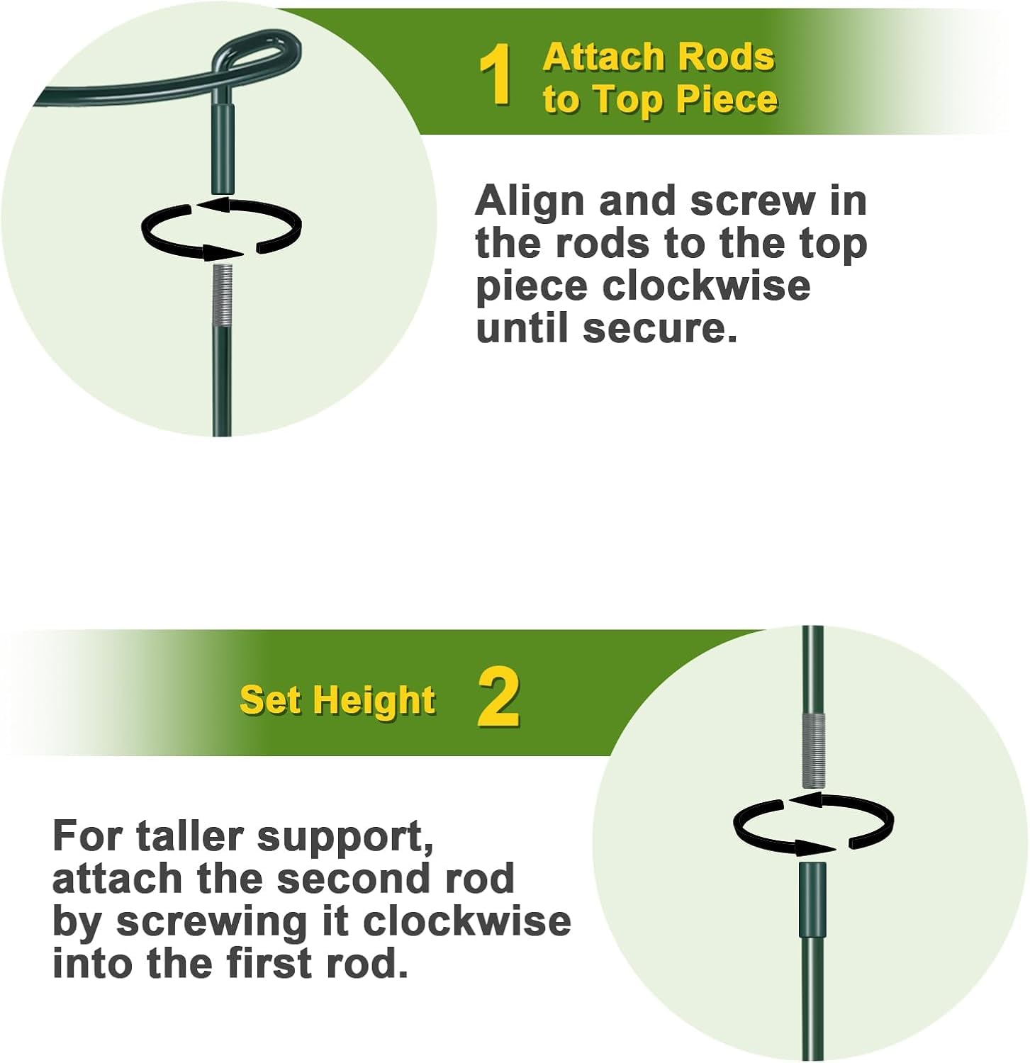 HiGift three supports side-by-side showing 12", 24", 36" size options