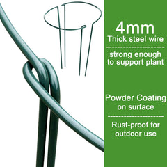 HiGift stakes supporting peony blooms to prevent flopping and protect flowers