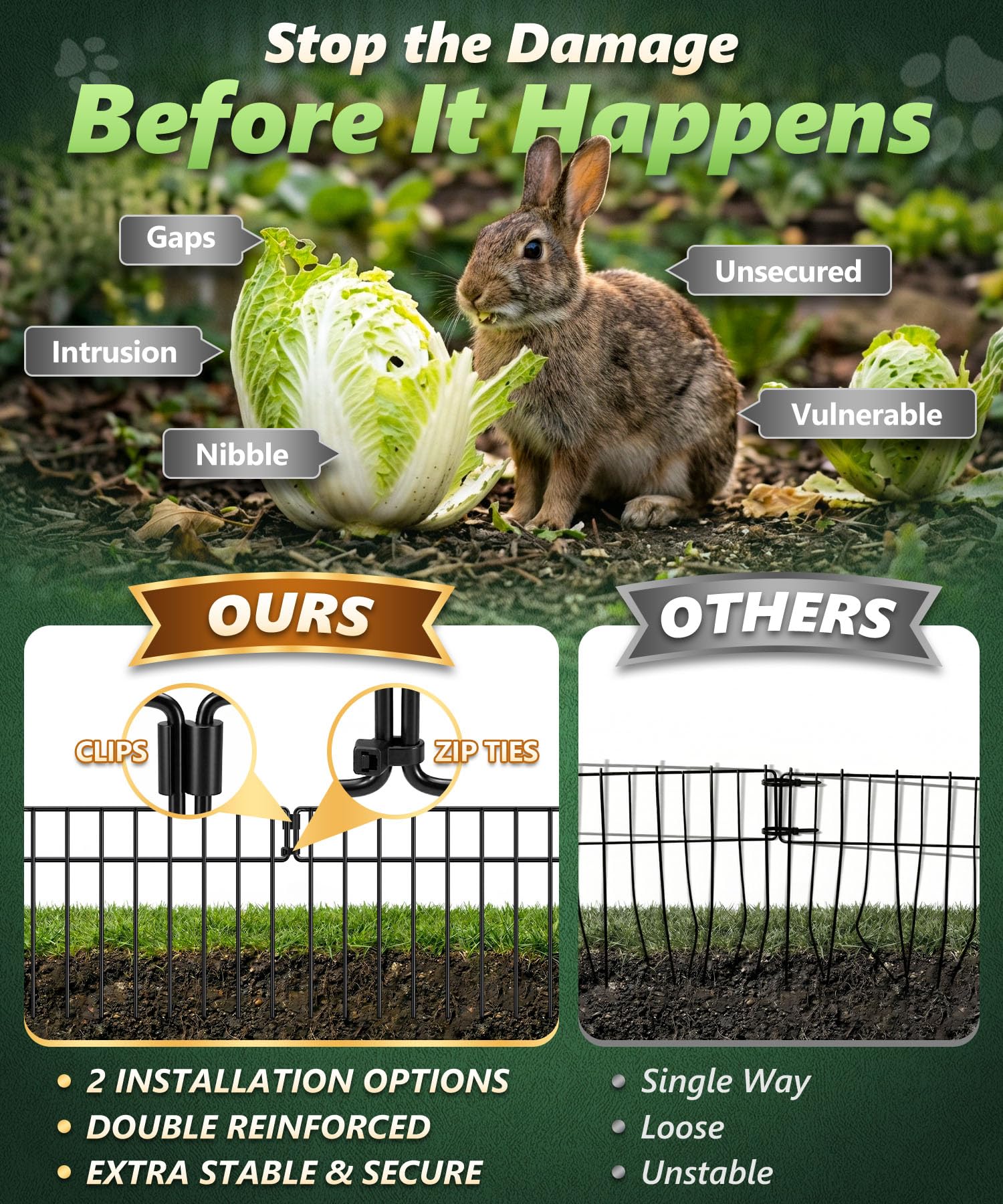 HIHADUUM used as garden bed edge protecting vegetables from pests