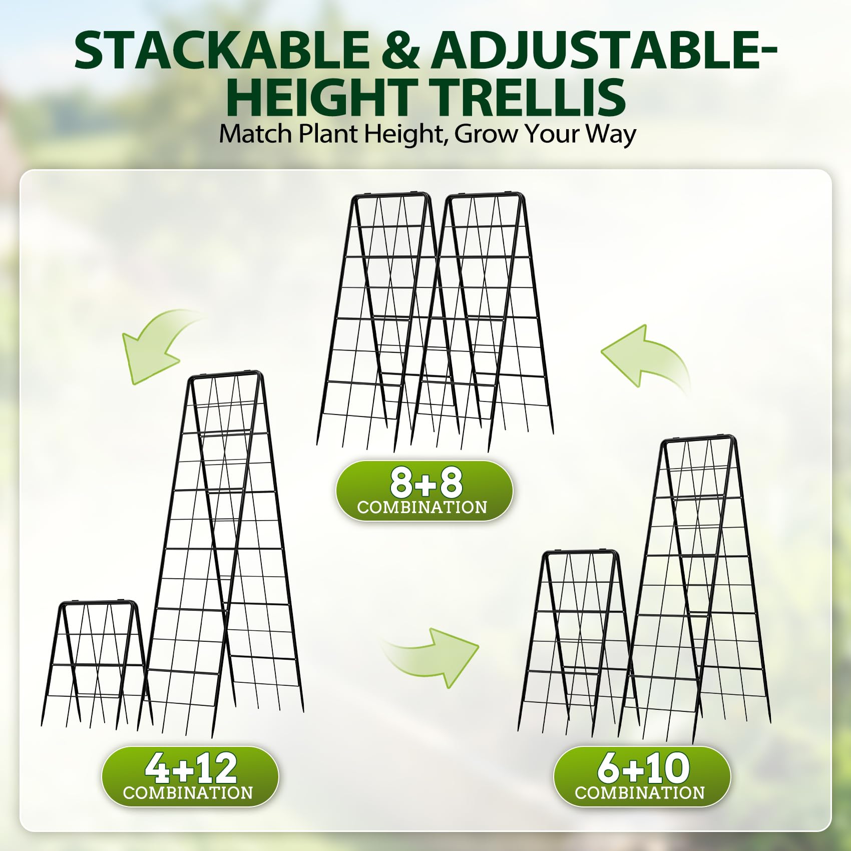HIHADUUM trellis folded flat for compact storage, saves space between seasons
