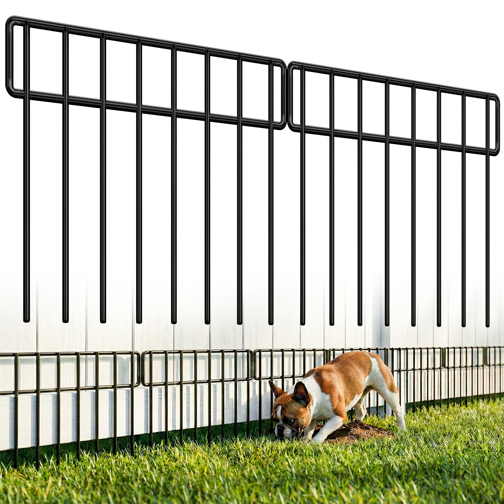 HIHADUUM front packaging showing 21-panel 30ft garden fence, durable protection