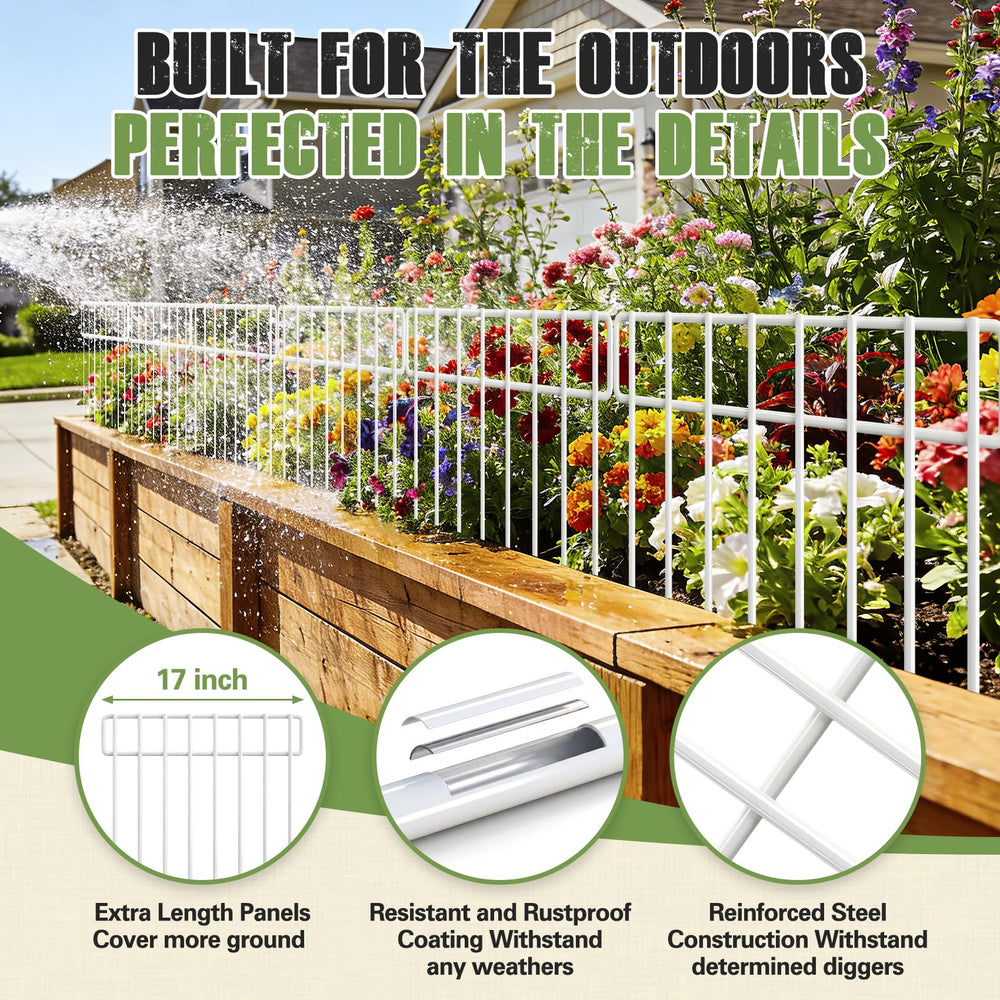 HIHADUUM installed in garden protecting plants and preventing pet access