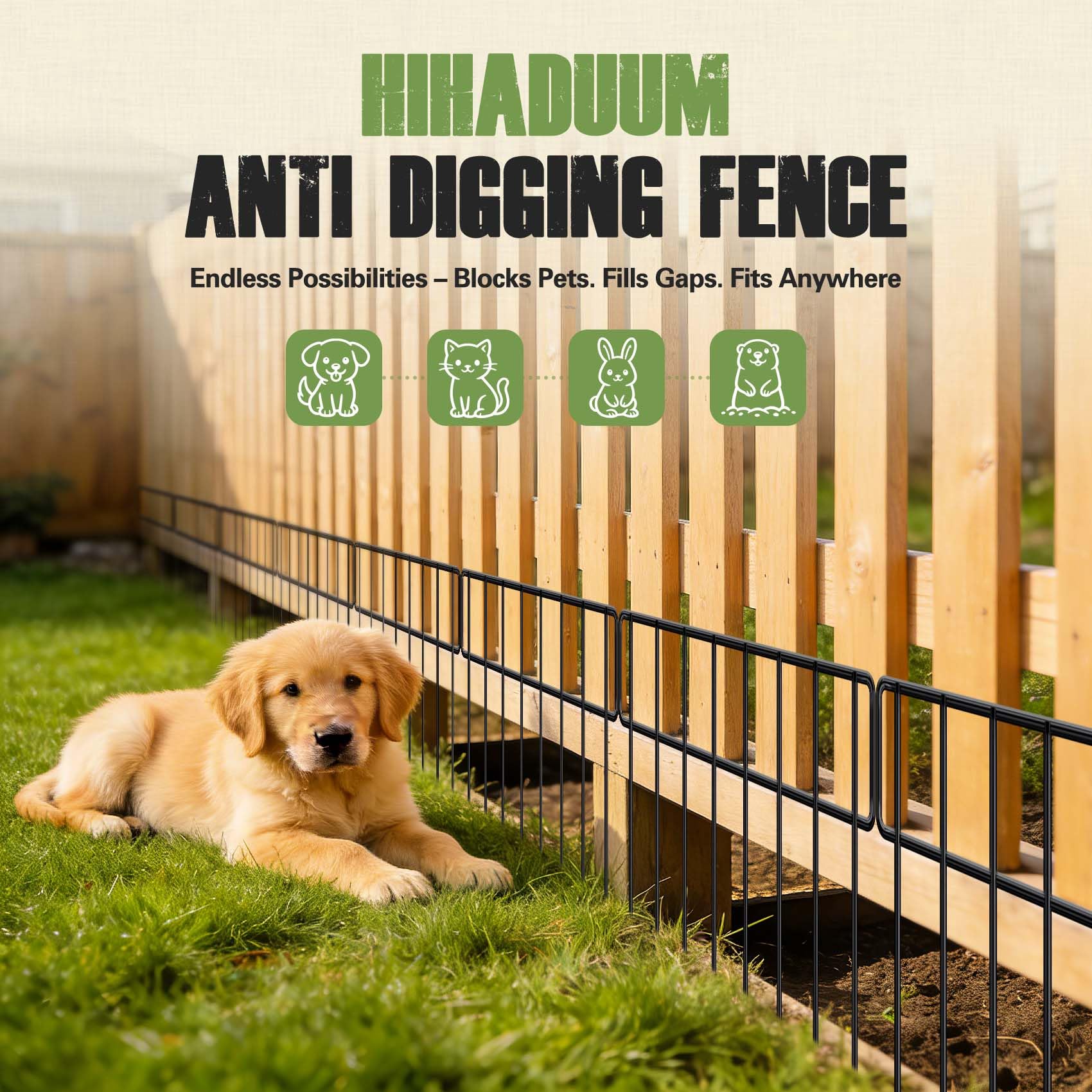 HIHADUUM garden pathway scene demonstrating barrier use and landscape integration