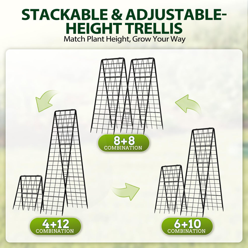 HIHADUUM trellis collapsed flat for compact storage under a shelf