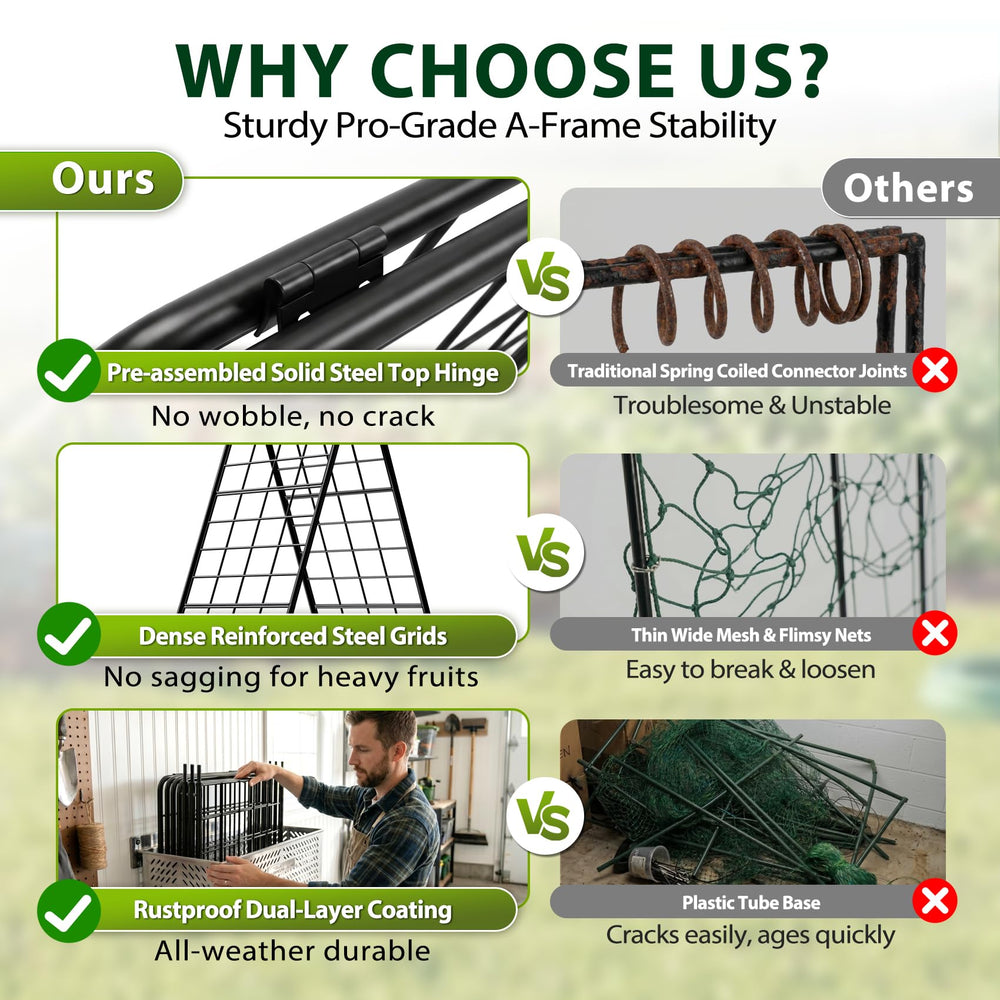 HIHADUUM trellis adjustable height demo showing quick extend from 17 to 50 inches