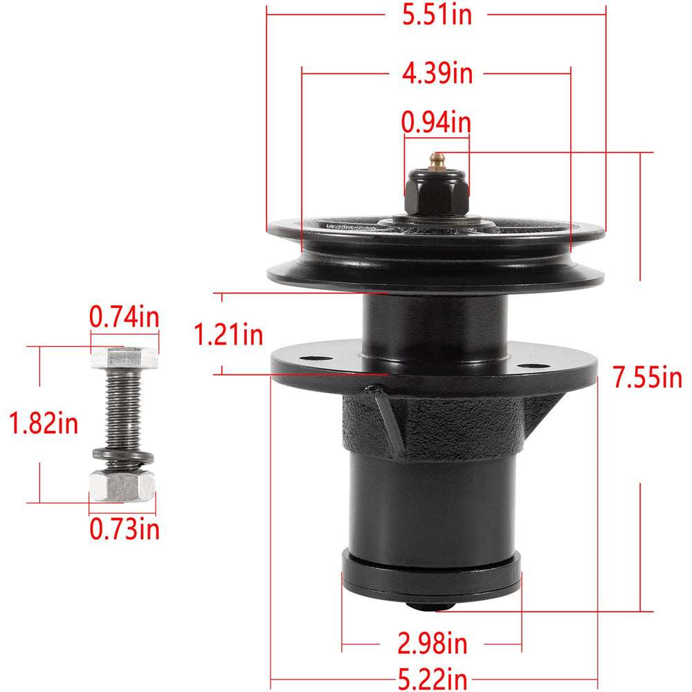 Hihitomorrow spindle next to ruler for accurate size and fit confirmation