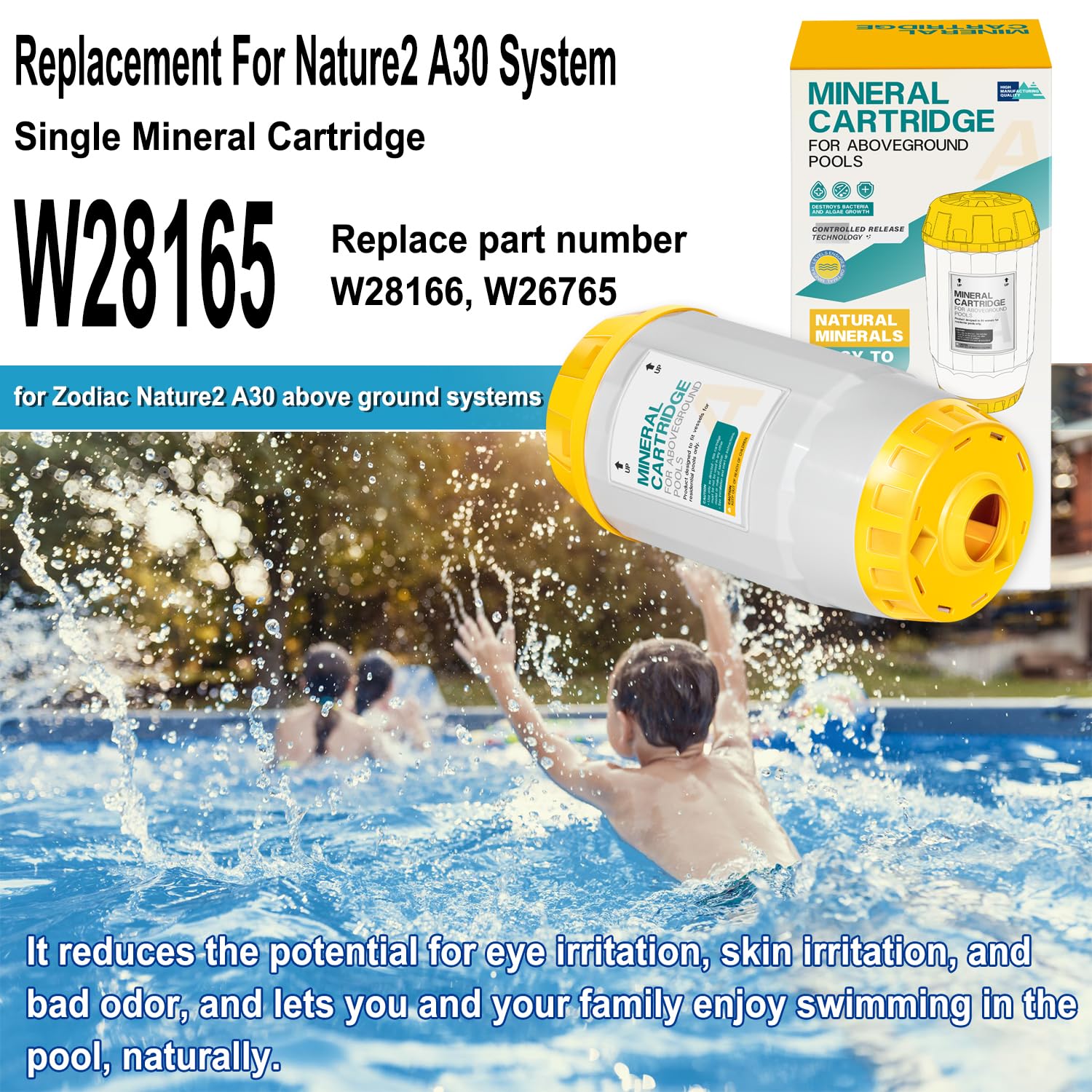Hihitomorrow cartridge size comparison with ruler, showing scale for pool owners