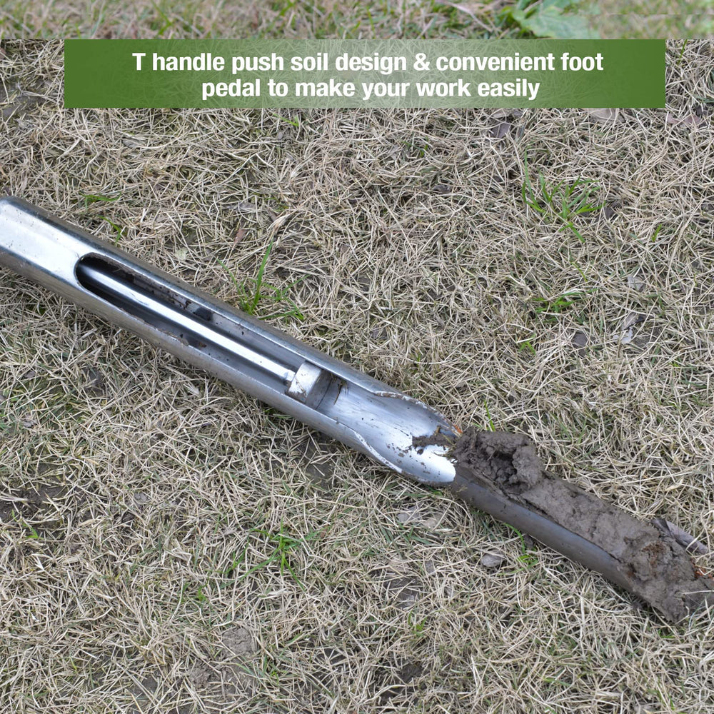 HiHydro probe beside a ruler to show 40-inch length for proper depth sampling