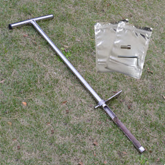 HiHydro front view of stainless steel soil probe showing full length benefit
