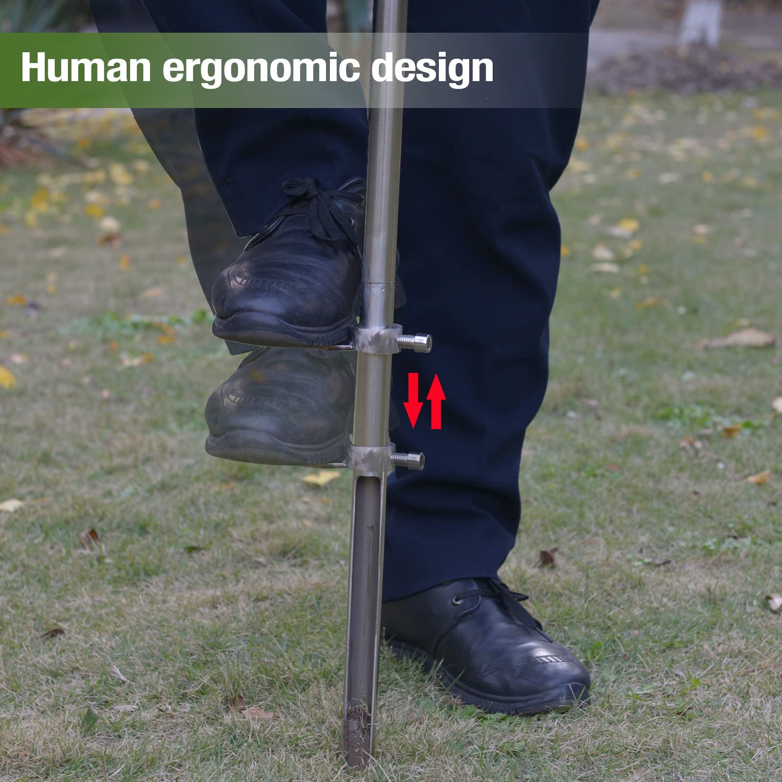 HiHydro probe beside ruler showing 36 inch scale for depth reach benefit