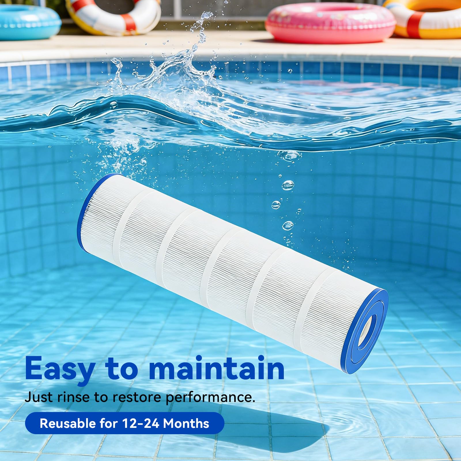 Hiioors C4030 near backyard pool showing clearer water and practical use