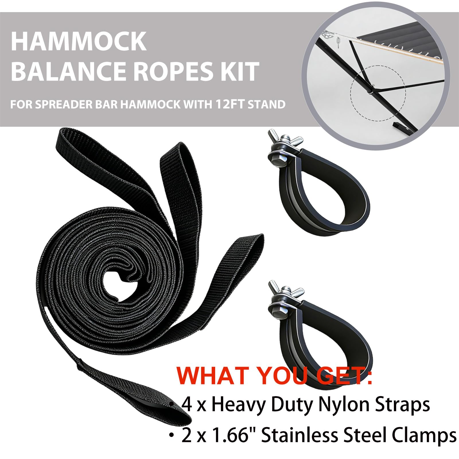 HIJOYPAL rubber-coated stainless clamp detail preventing slippage and noise
