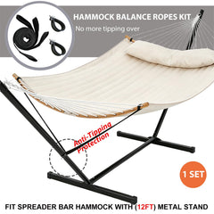 HIJOYPAL installed on double hammock with 12ft stand demonstrating added stability