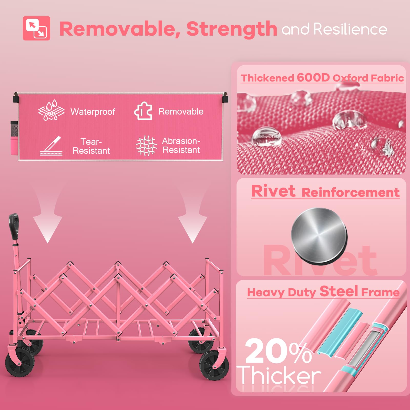 HIKEMOON rotating front wheel demonstrating smooth maneuverability