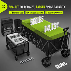 HIKEMOON folded compact storage in trunk demonstrating easy transport