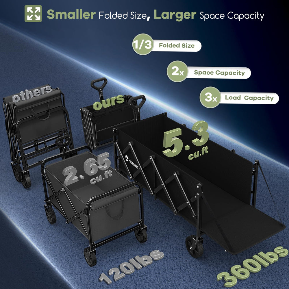 HIKEMOON wagon folded compactly saving storage space for convenient transport