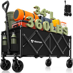 HIKEMOON front view showing open wagon and easy loading benefit