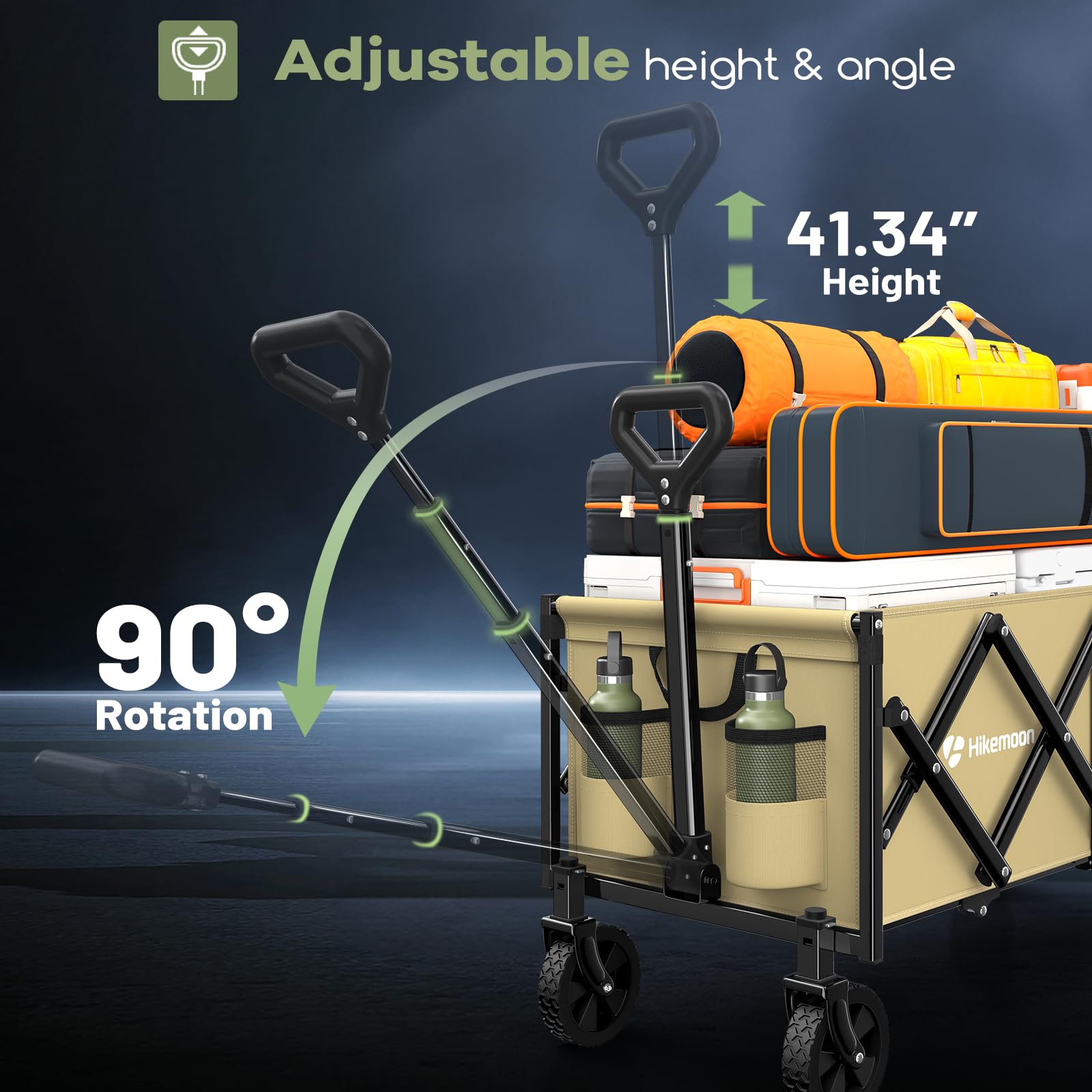 HIKEMOON size comparison next to cooler showing scale and volume