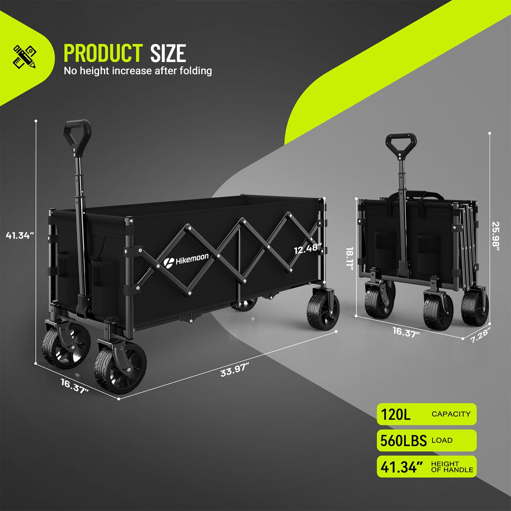 HIKEMOON folded compact wagon saving trunk or closet space benefit