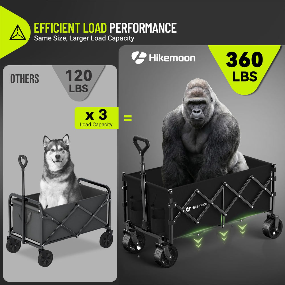 HIKEMOON metal frame joint showing sturdy construction and load support benefit