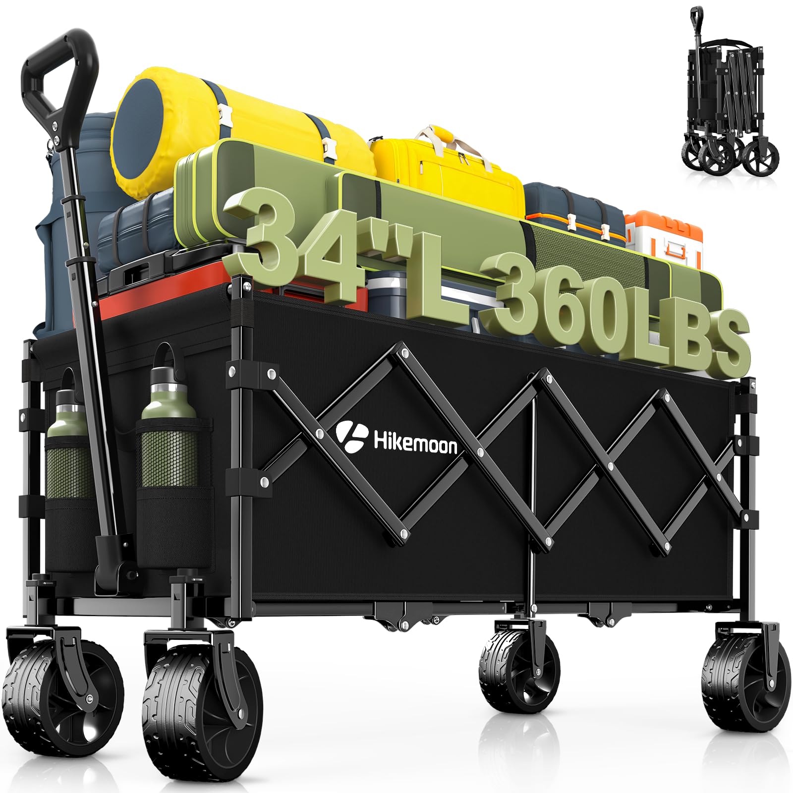 HIKEMOON open wagon showing roomy interior and easy loading benefit