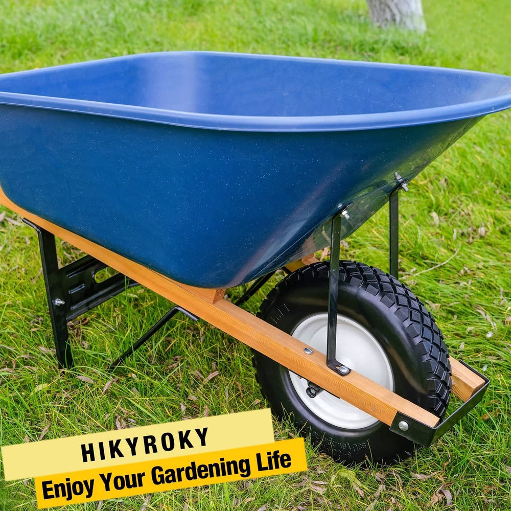HIKYROKY wheel fitted on a garden cart demonstrating real-world use