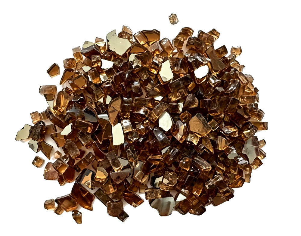 Hiland copper fire glass front bag showing product and weight for easy identification