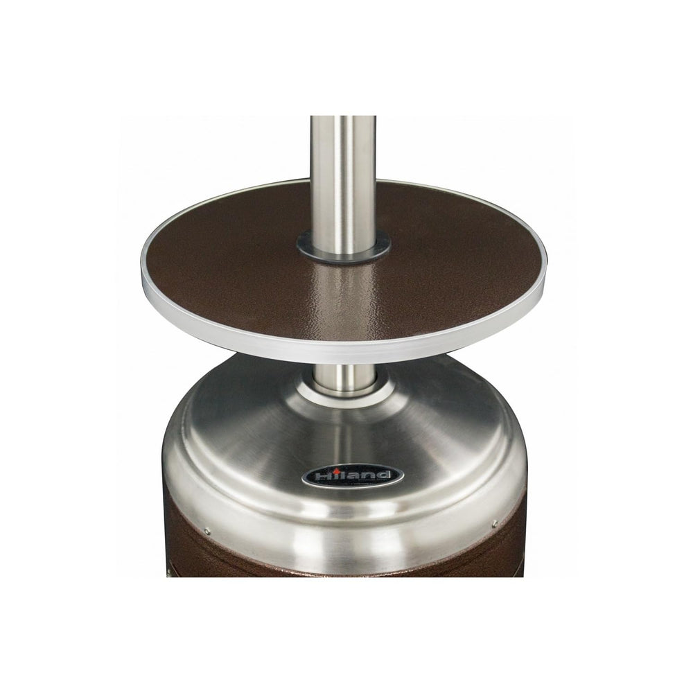 Hiland close-up of burner head highlighting stainless steel detail and efficient heat output