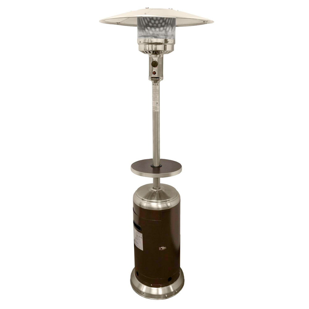 Hiland front view showing hammered bronze finish and tall heater for attractive warmth