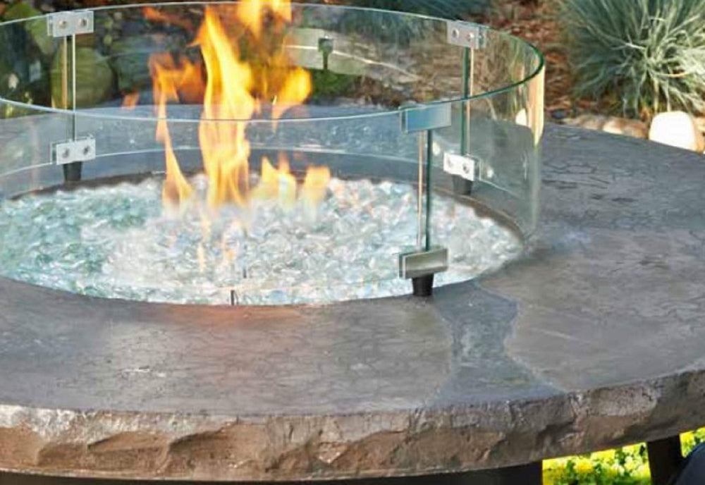 Hiland wind screen next to ruler showing 22-inch diameter for accurate sizing