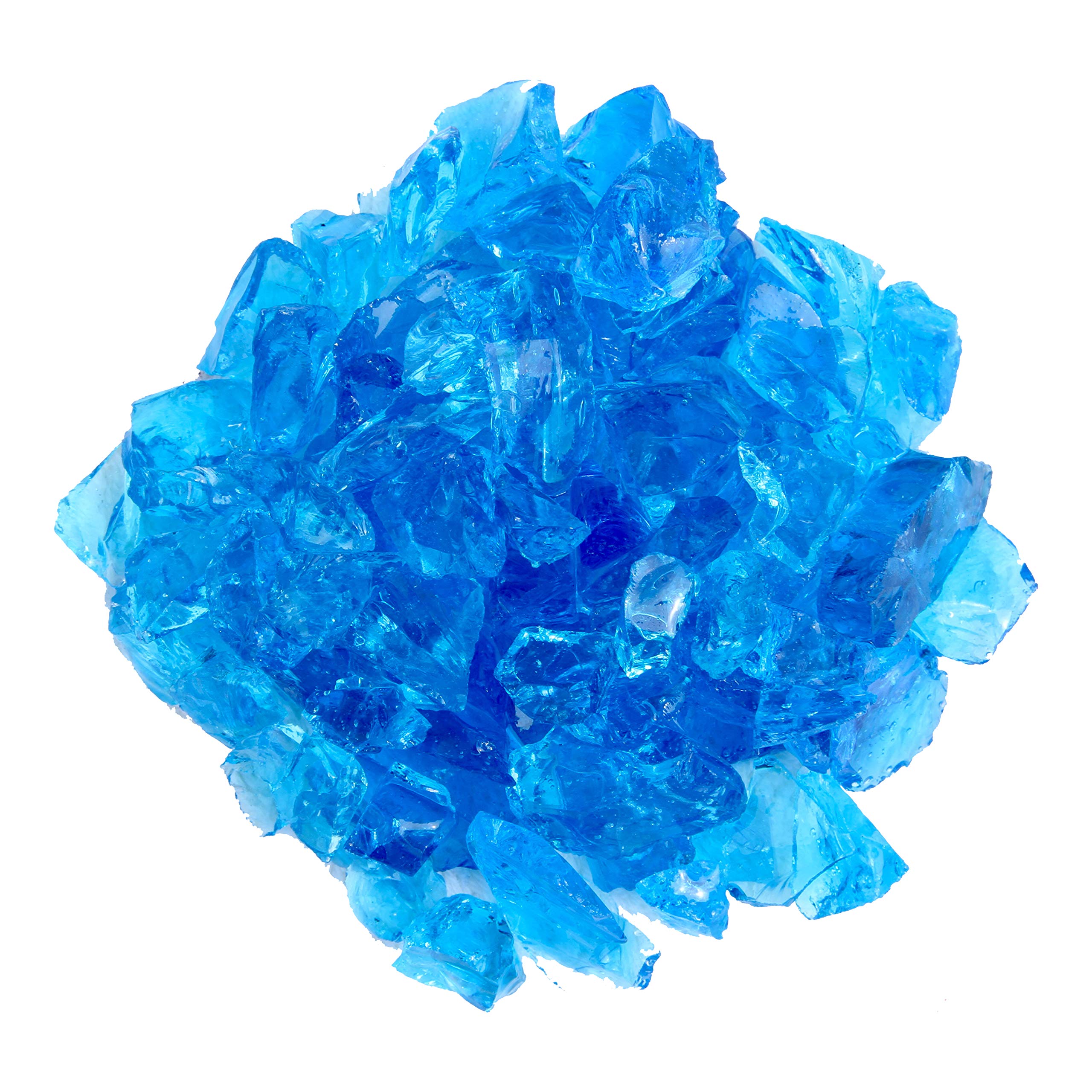 Hiland turquoise fire glass front packaging showing brand and 10-pound bag benefit