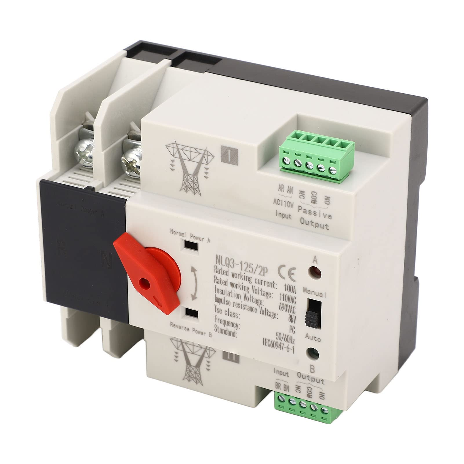 Hilitand front panel 2P ATS showing compact design and quick install benefit